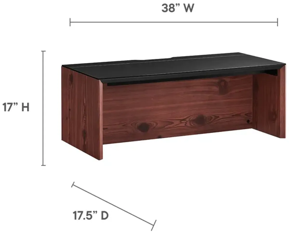 Kinetic 38" Wall-Mount Office Desk With Cabinet and Shelf