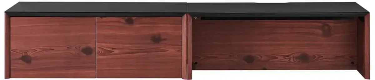 Kinetic 38" Wall-Mount Office Desk With Cabinet and Shelf