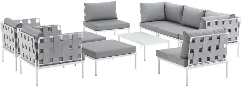 Harmony 10 Piece Outdoor Patio Aluminum Sectional Sofa Set