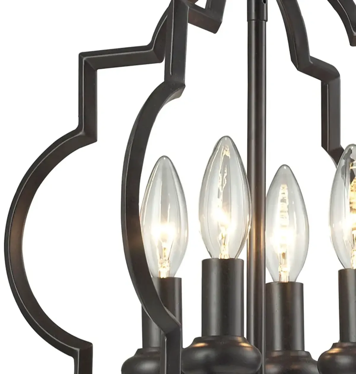 Chandette 14" Wide 4-Light Chandelier - Oil Rubbed Bronze