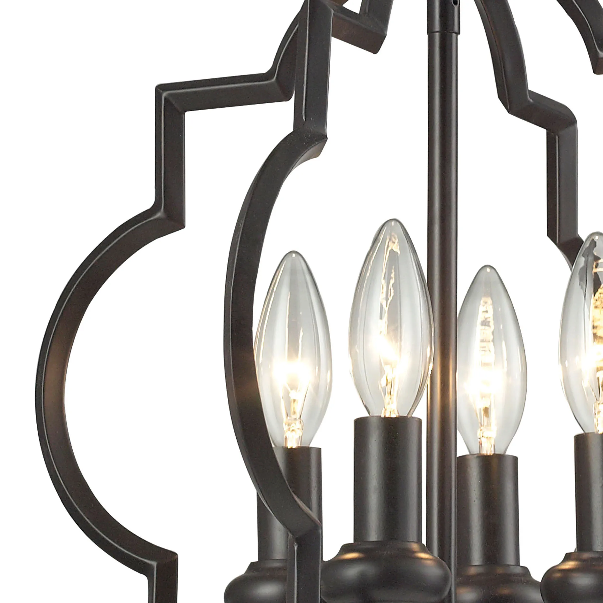 Chandette 14" Wide 4-Light Chandelier - Oil Rubbed Bronze