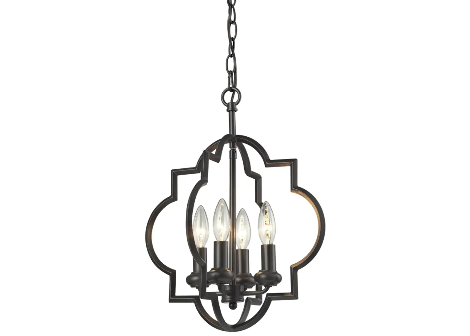 Chandette 14" Wide 4-Light Chandelier - Oil Rubbed Bronze