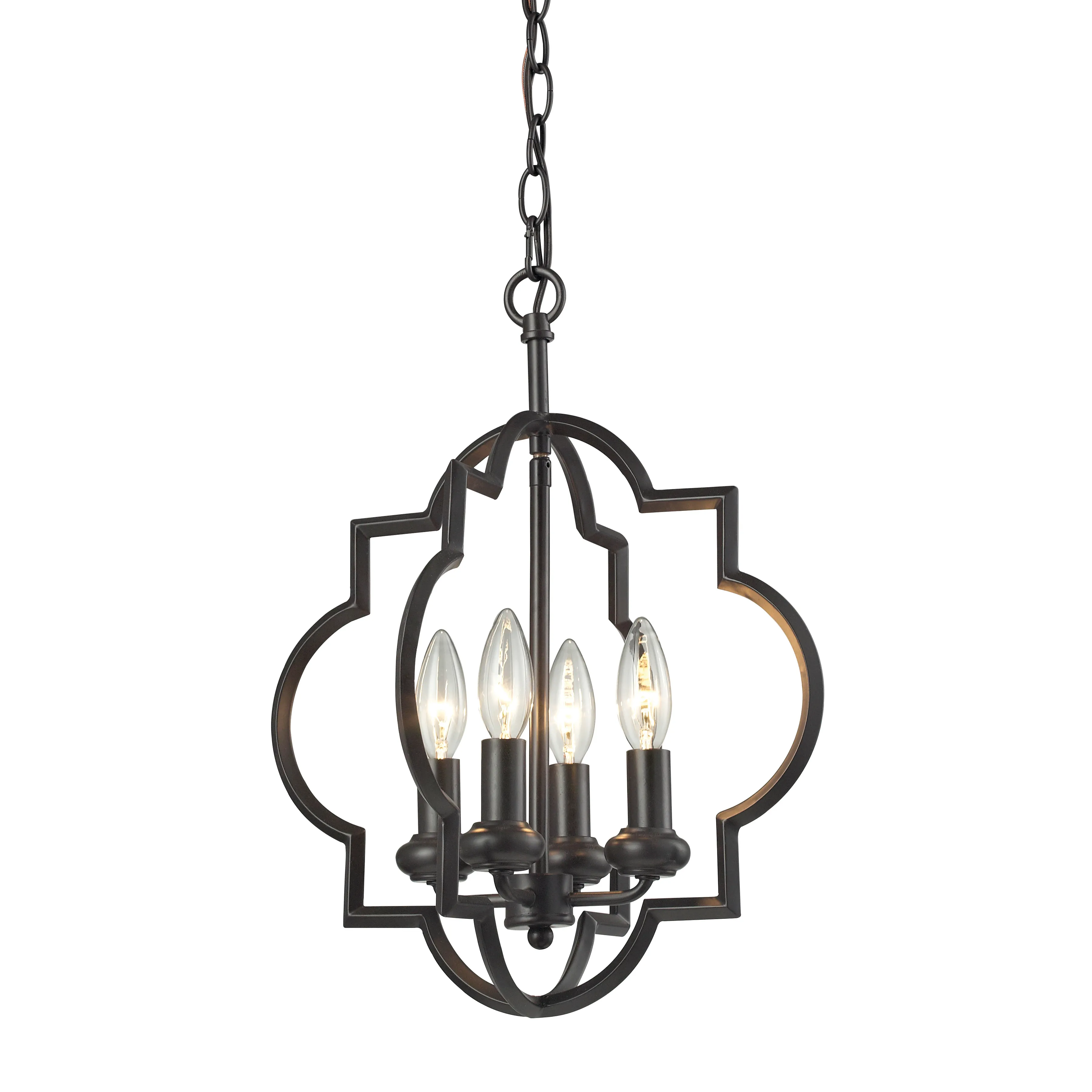 Chandette 14" Wide 4-Light Chandelier - Oil Rubbed Bronze