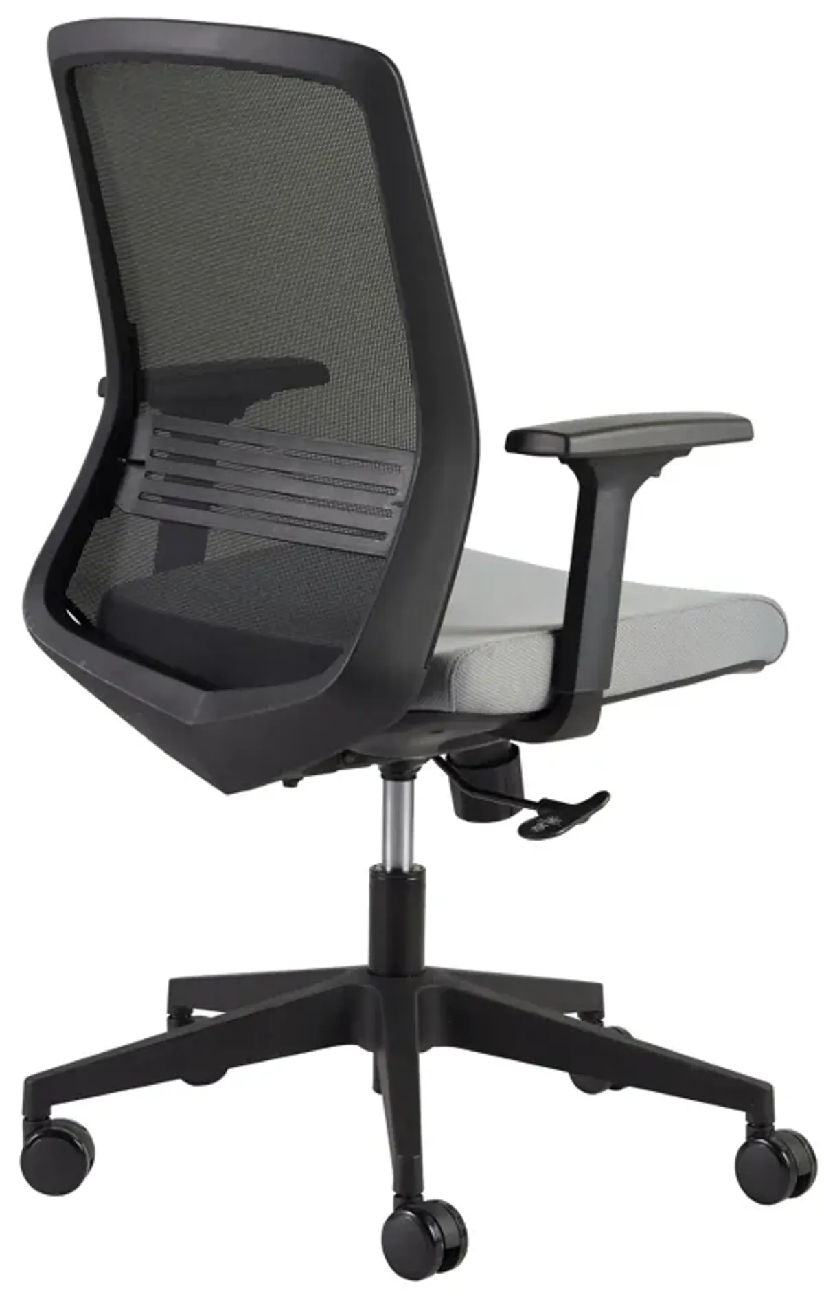 Spiro Office Chair with Adjustable Arms in Black with Black Base