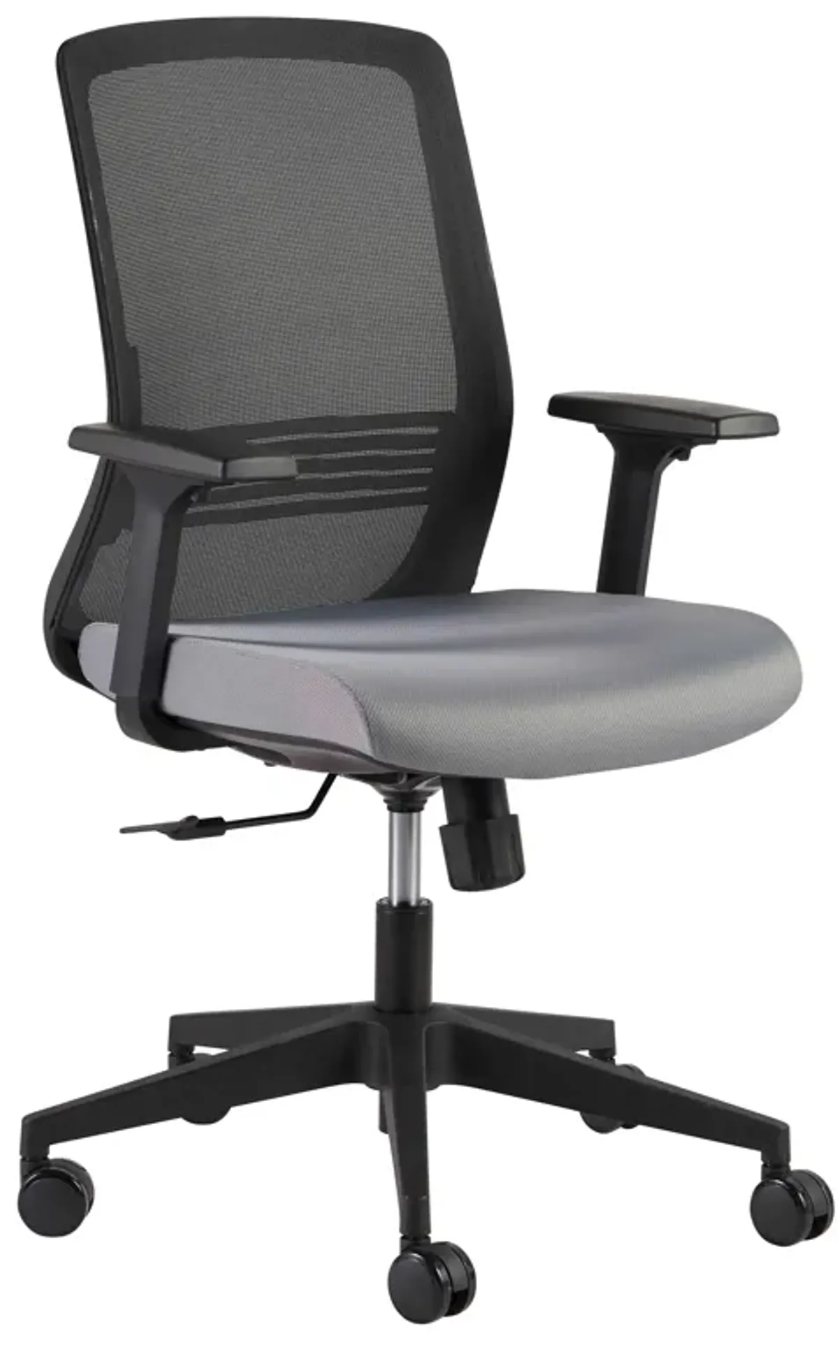 Spiro Office Chair with Adjustable Arms in Black with Black Base