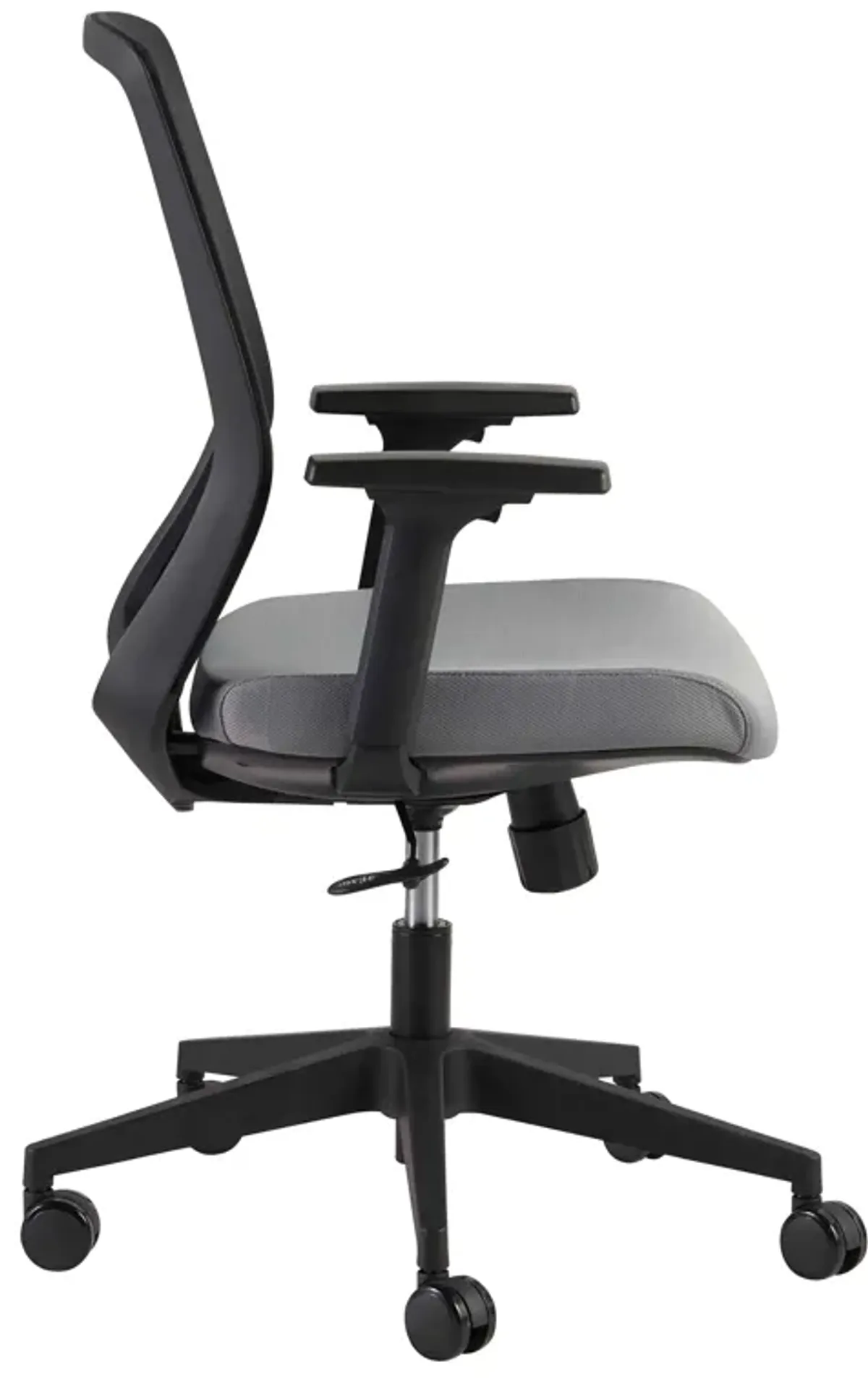 Spiro Office Chair with Adjustable Arms in Black with Black Base