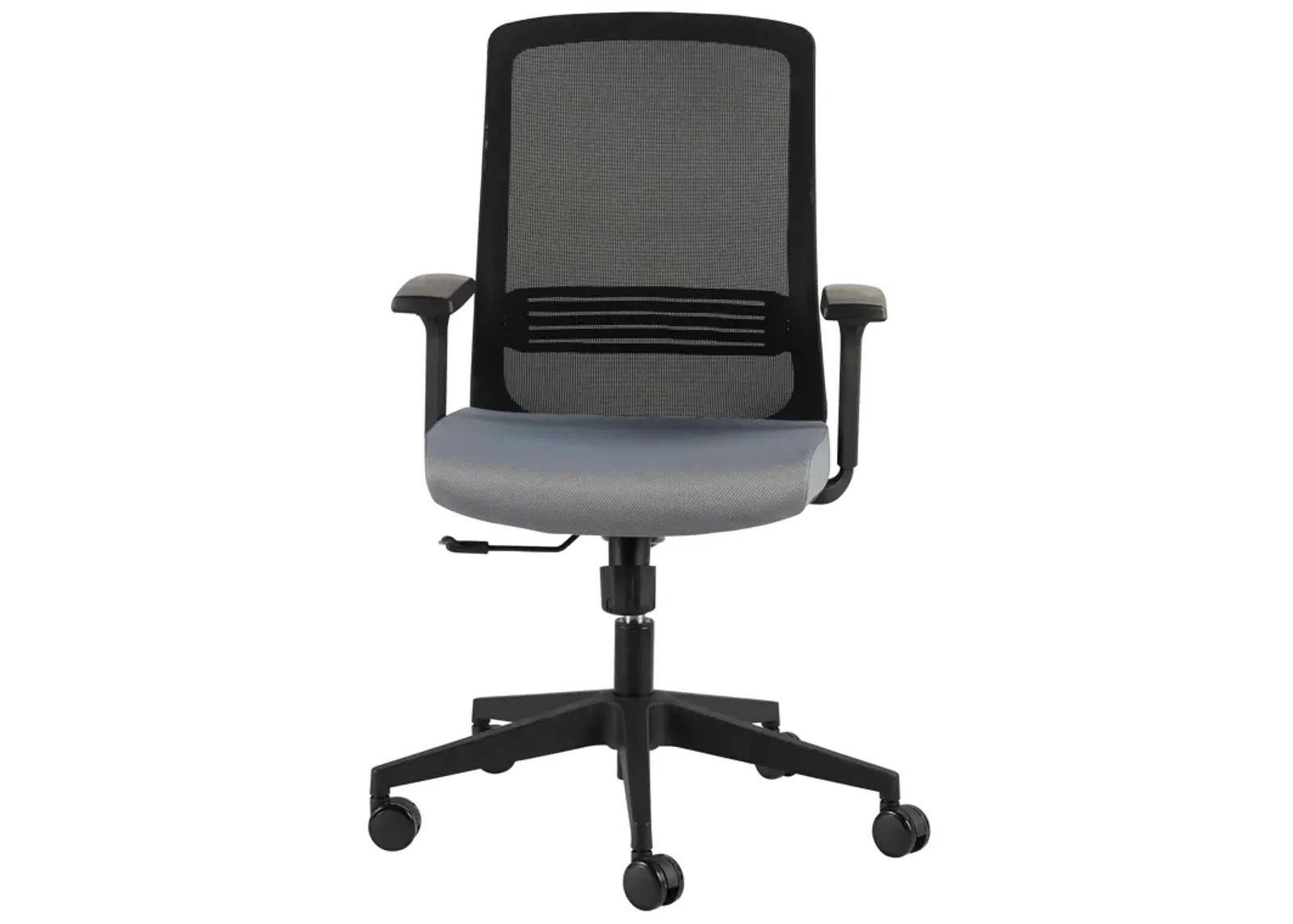 Spiro Office Chair with Adjustable Arms in Black with Black Base