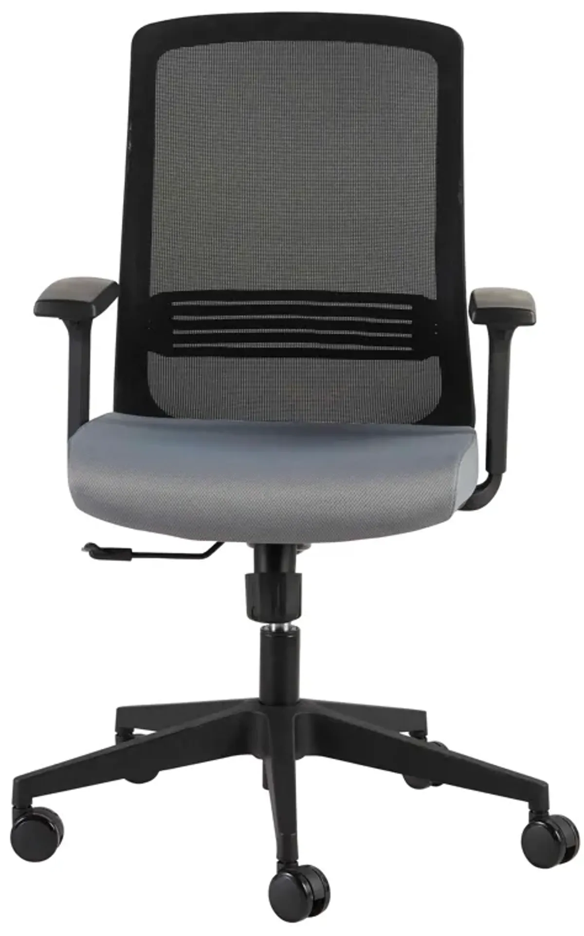 Spiro Office Chair with Adjustable Arms in Black with Black Base