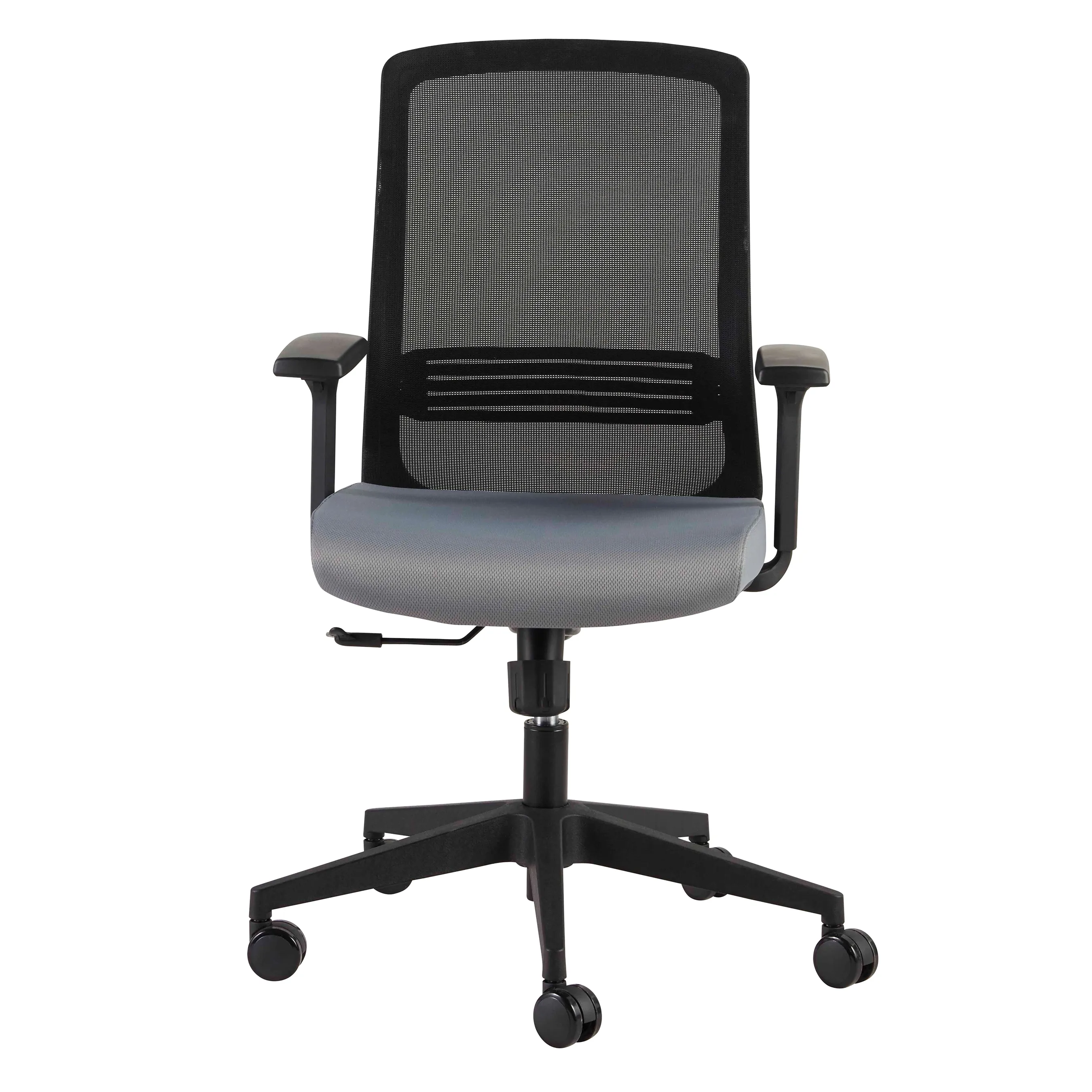 Spiro Office Chair with Adjustable Arms in Black with Black Base