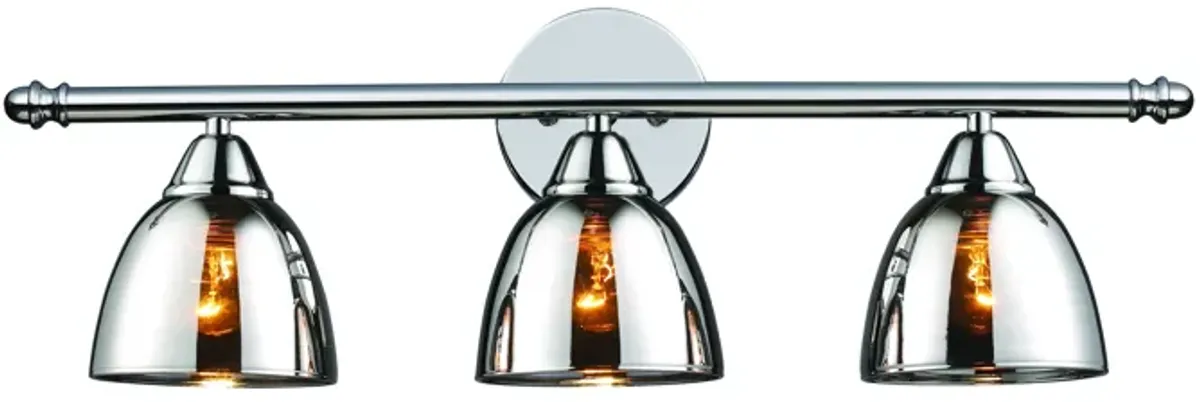 Reflections 23" Wide 3-Light Vanity Light - Polished Chrome