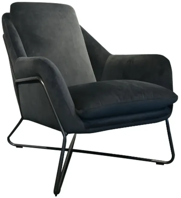 Romeo Lounge Chair - Dark Grey Velvet