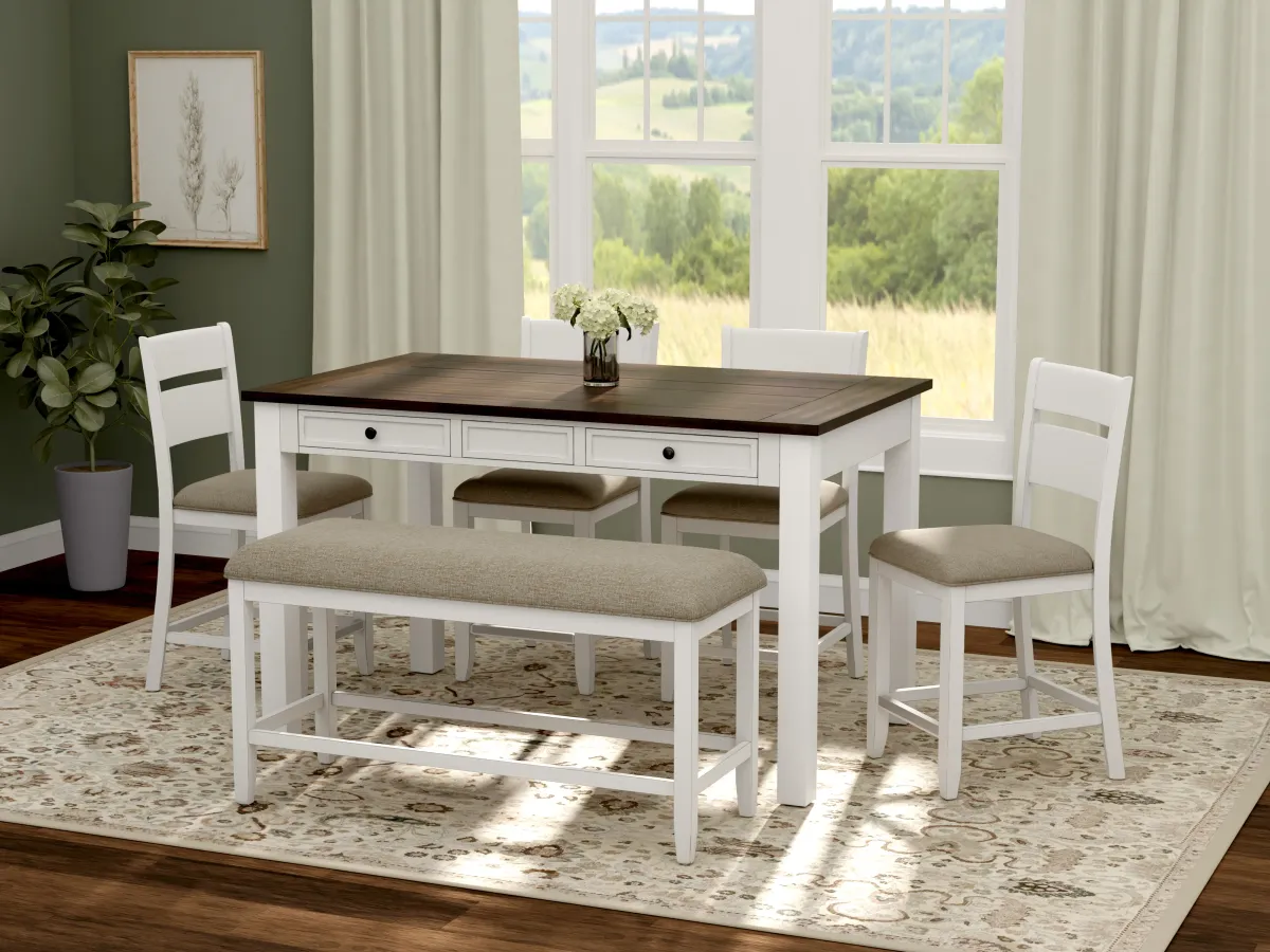 Sarasota 6 Piece Gathering Height Table Set