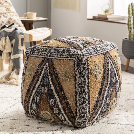 Luanda 18"H x 18"W x 18"D Pouf