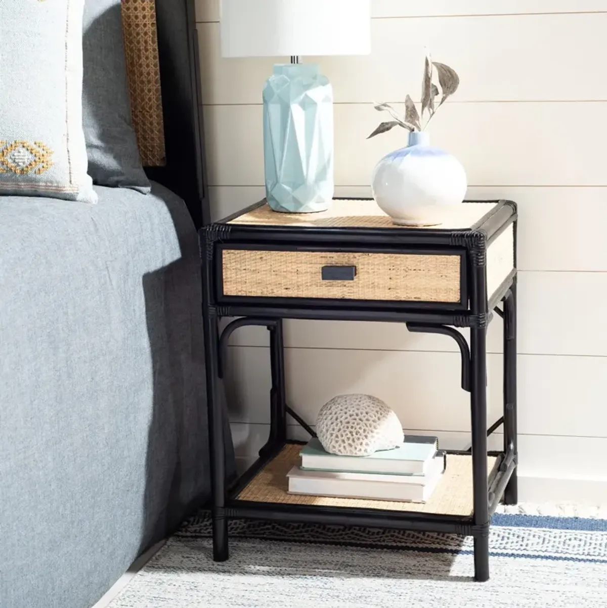 ROYA 1 DRAWER 1 SHELF NIGHTSTAND