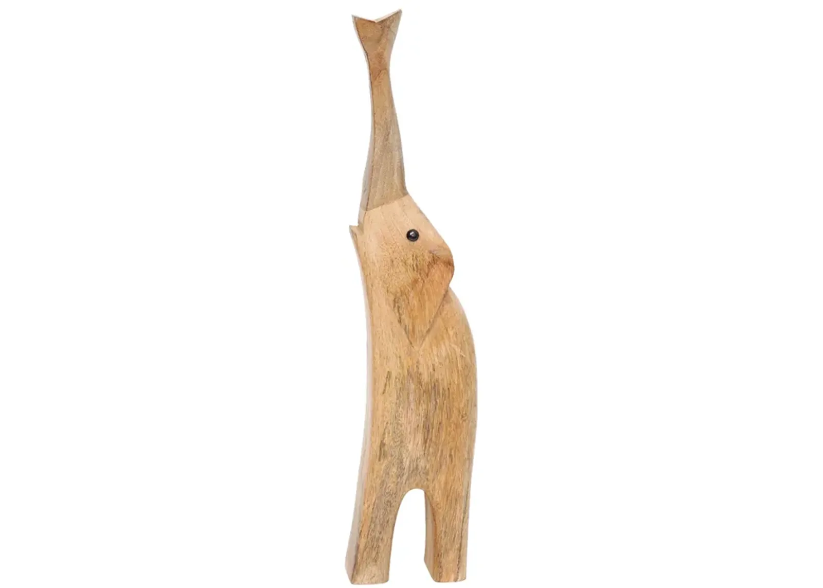 Mango Wood, 15" Skinny Elephant, Brown