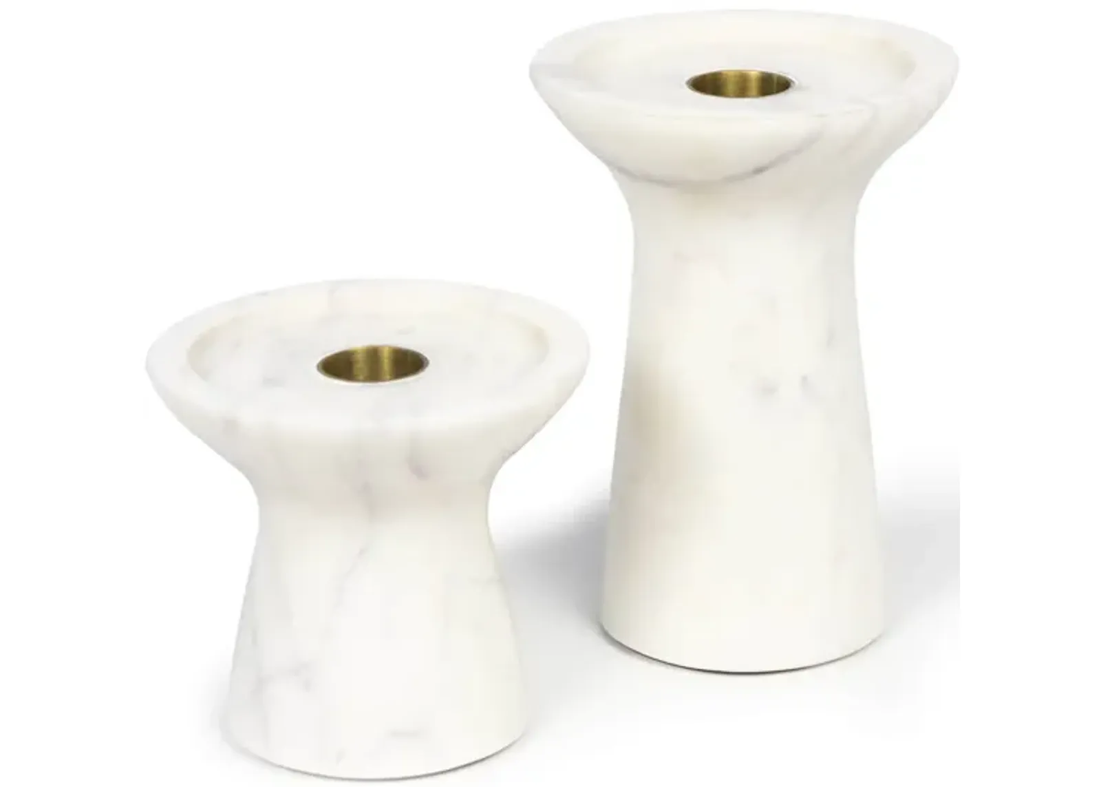 Klein Marble Candle Holder - Set of 2 