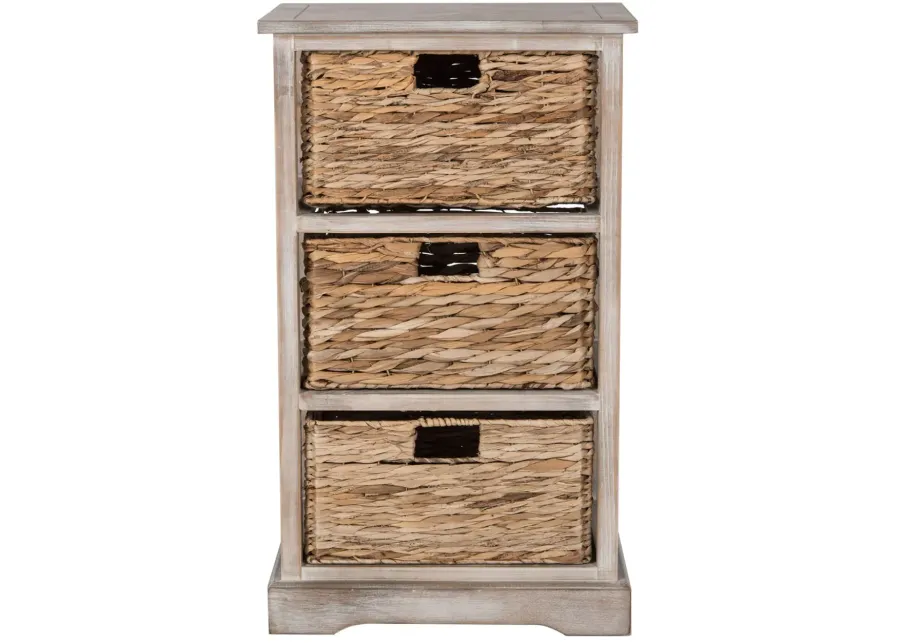 HALLE 3 WICKER BASKET STORAGE SIDE TABLE