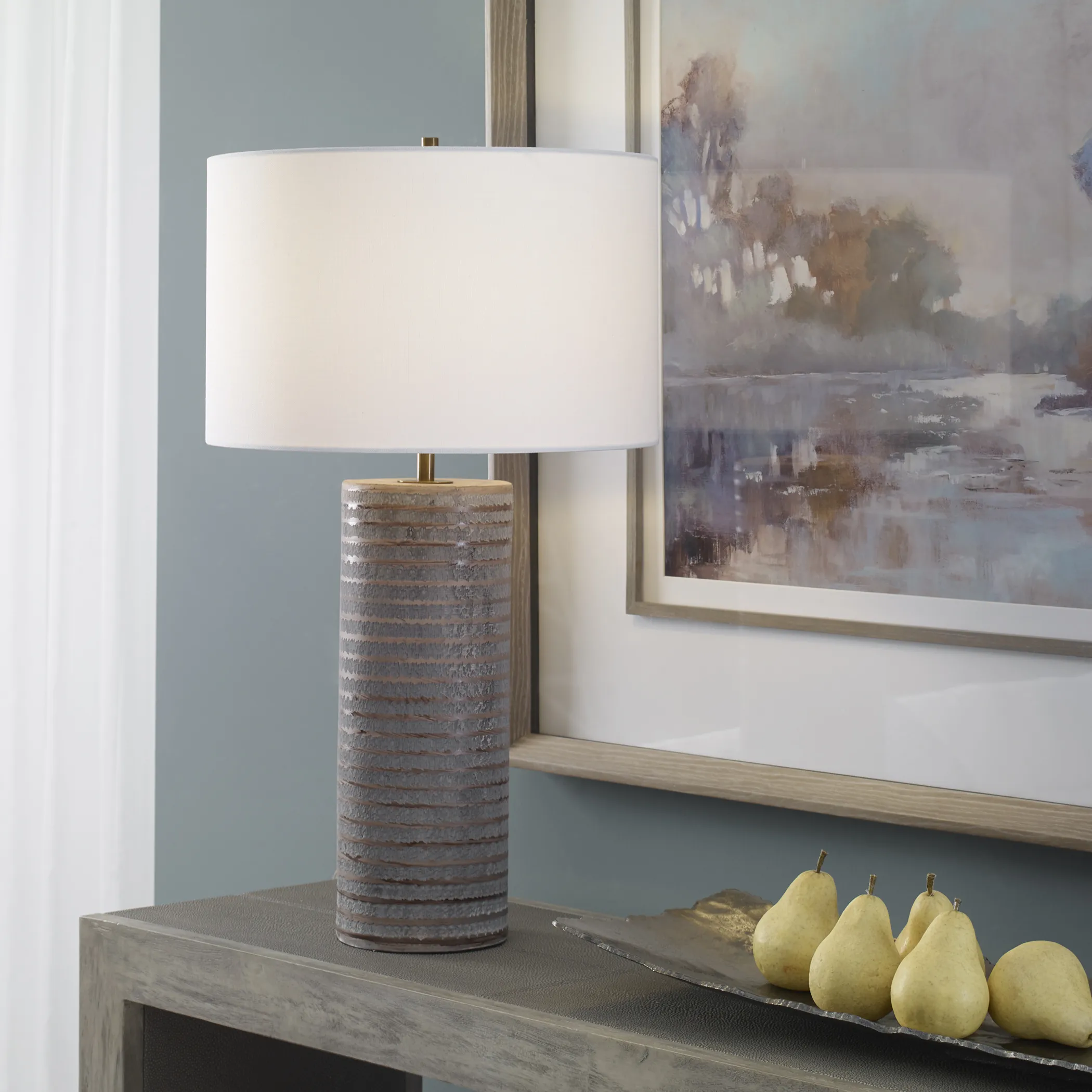 Monolith Gray Table Lamp