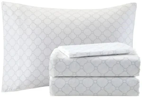 Madison Park Essentials Maible Aqua 9 Piece Comforter Set with Cotton Bed Sheets