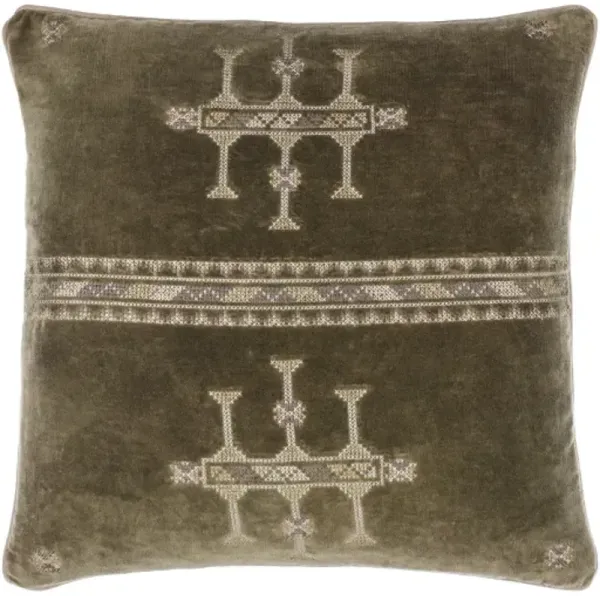 Velour VLU-001 18"L x 18"W Accent Pillow