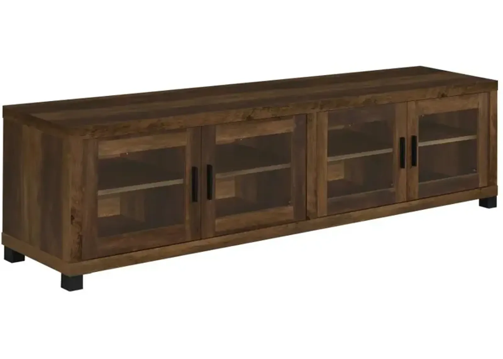 Sachin Rectangular TV Console with Glass Doors