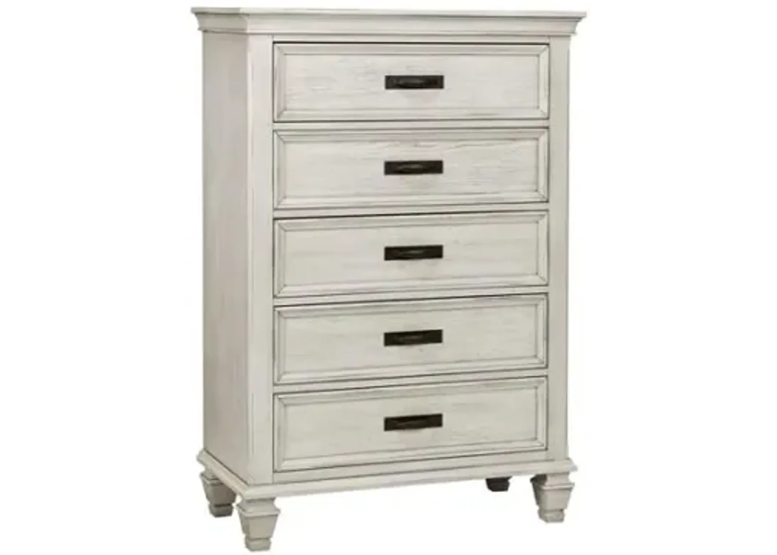 Franco 5-drawer Chest Antique White