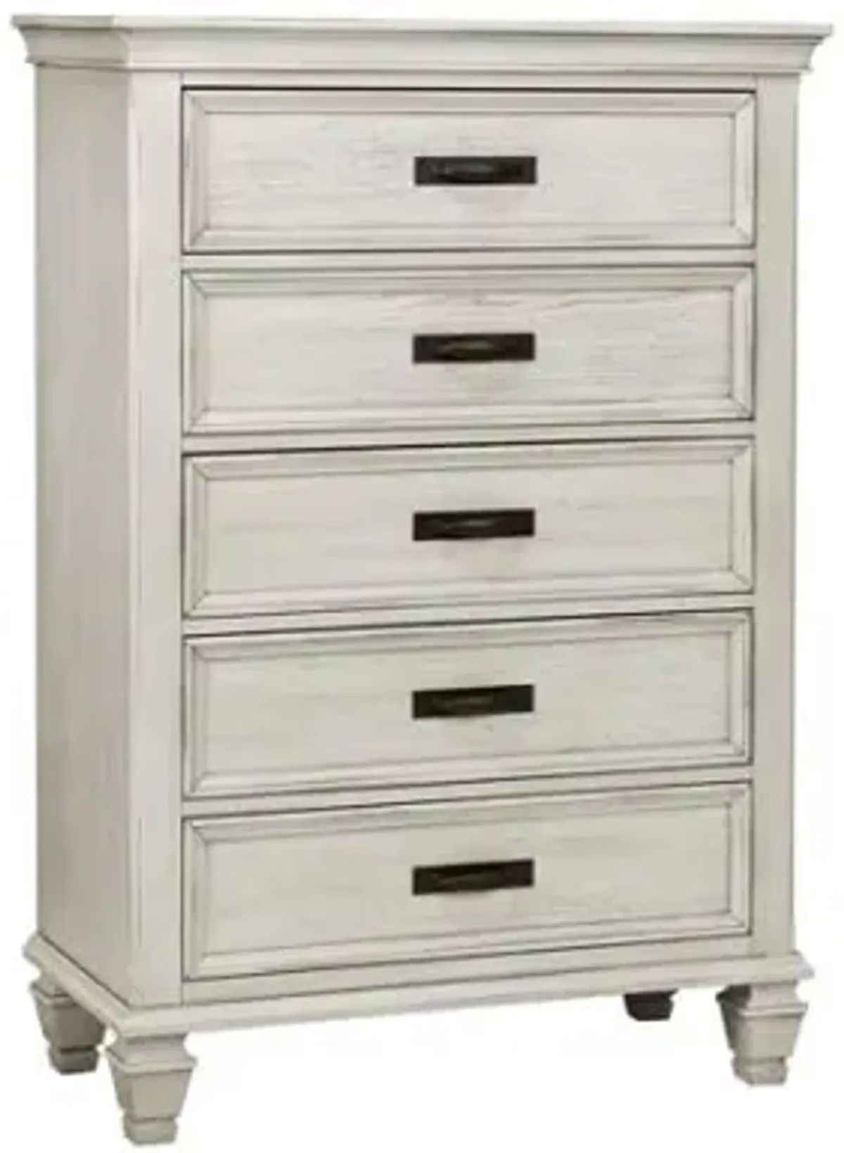 Franco 5-drawer Chest Antique White