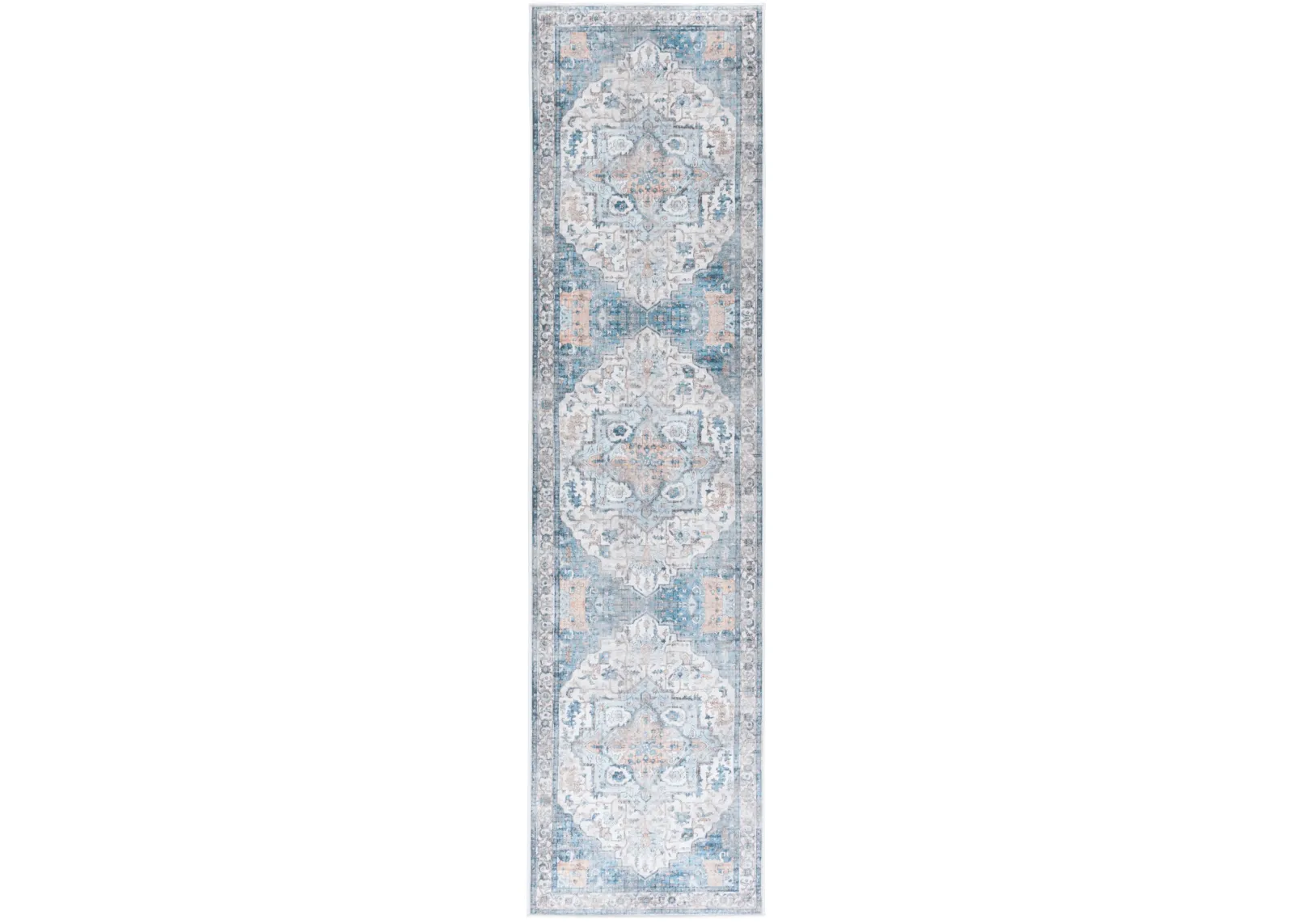 ORLANDO 760 BLUE  2'-2' x 8' Runner Rug