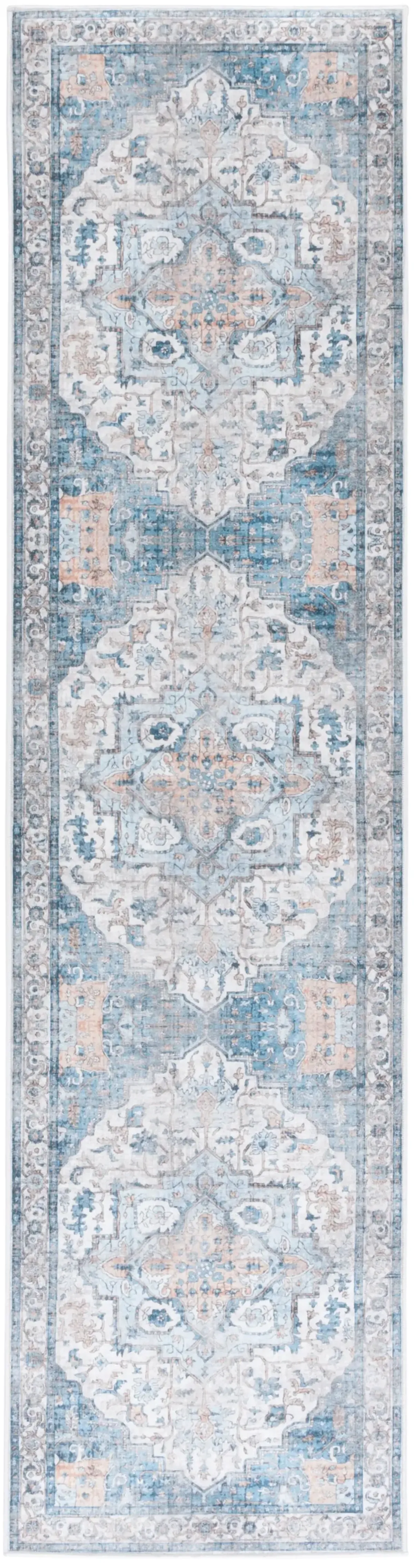 ORLANDO 760 BLUE  2'-2' x 8' Runner Rug