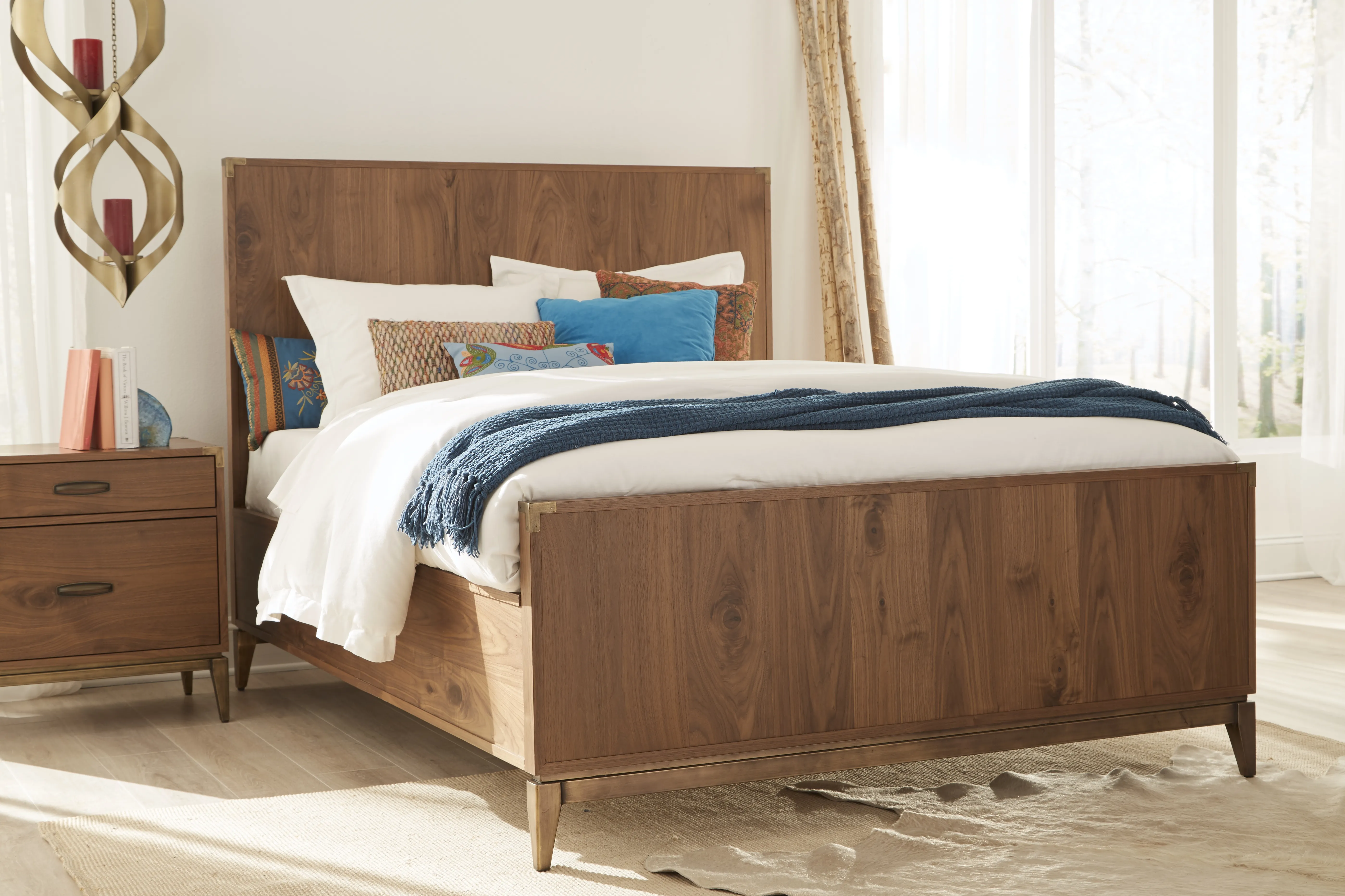 Adler Full-size Panel Bed in Natural Walnut