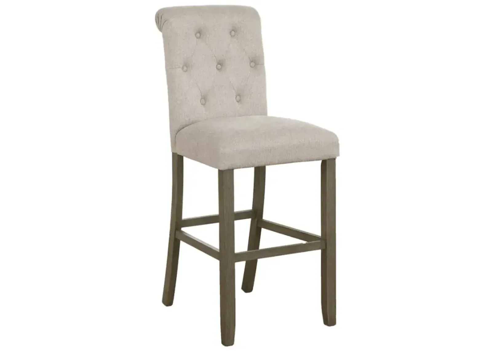 Balboa Tufted Back Bar Stools Beige and Rustic Brown (Set of 2)