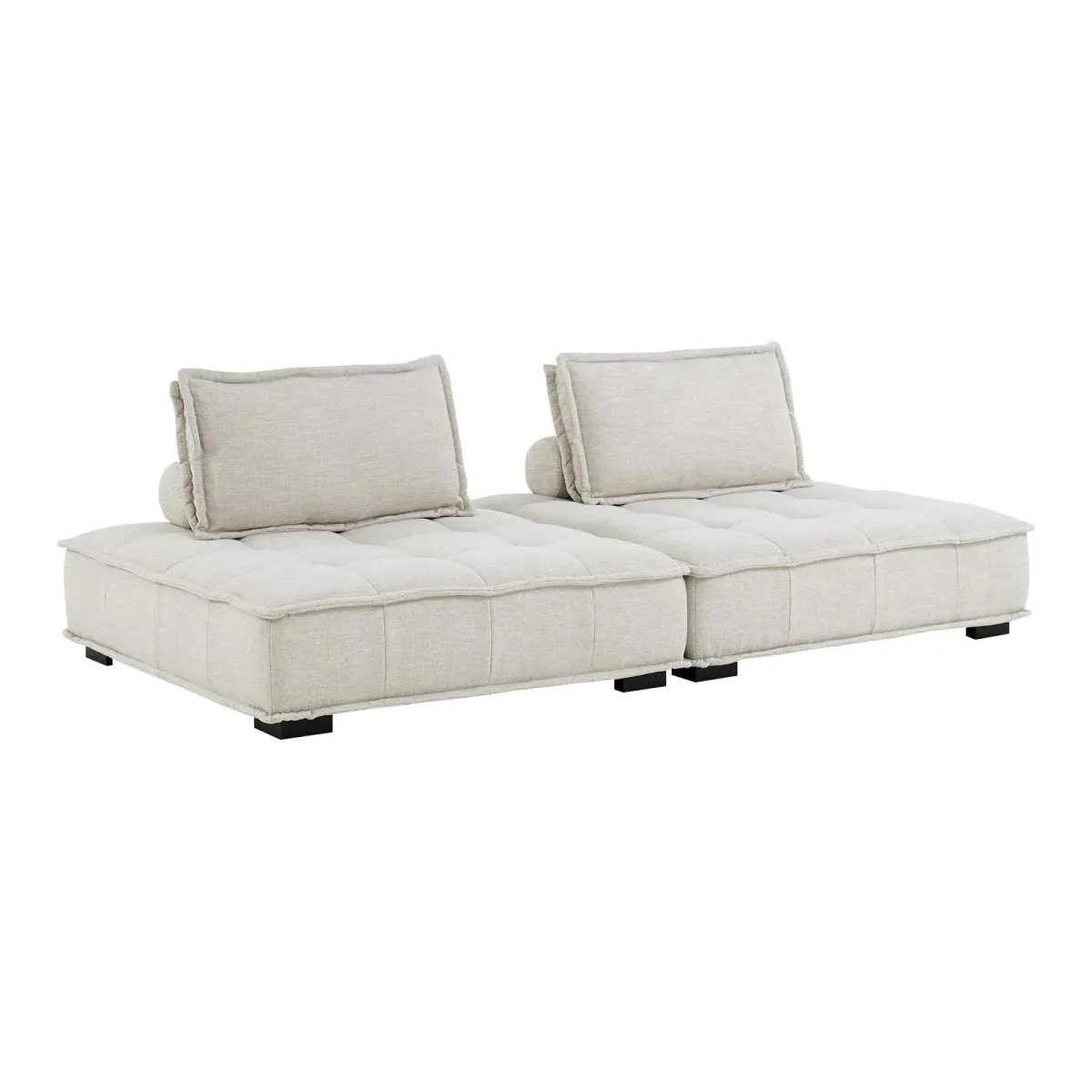 Saunter Tufted Fabric Fabric 2-Piece Loveseat