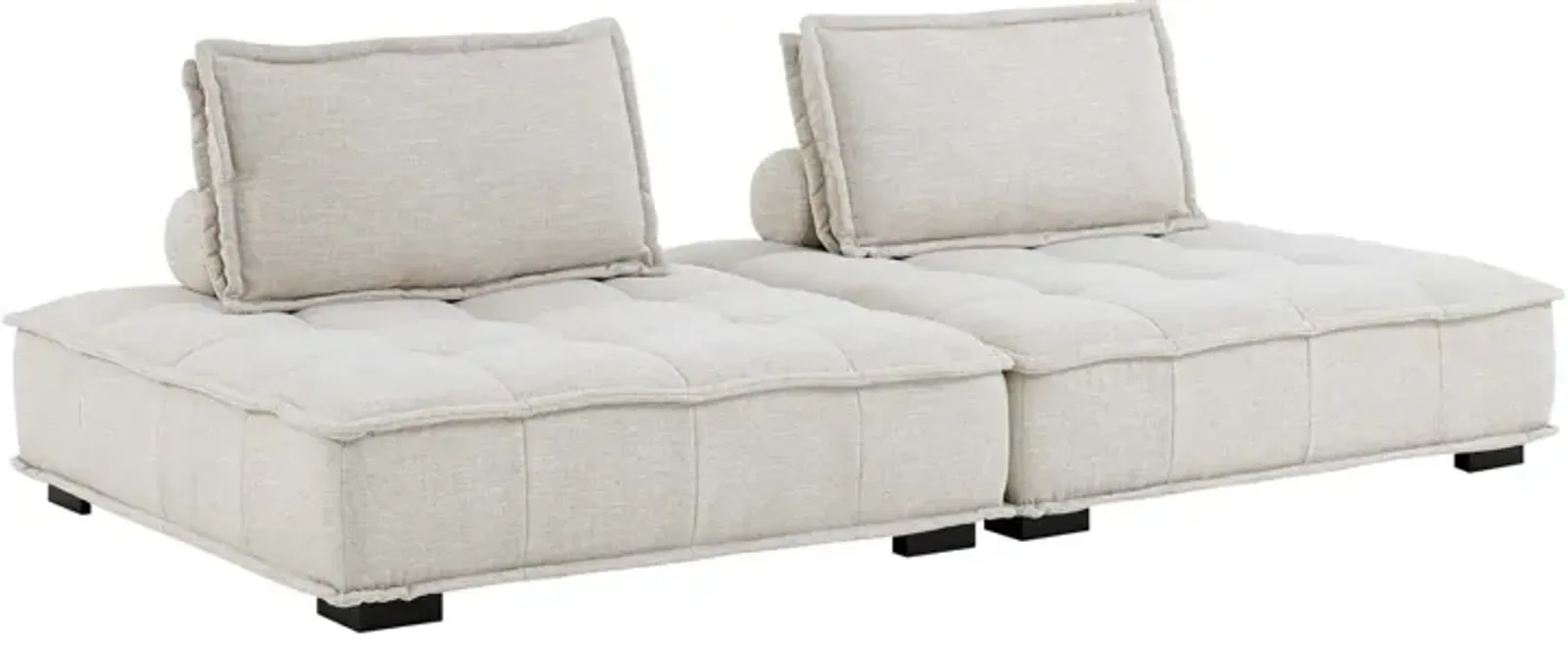 Saunter Tufted Fabric Fabric 2-Piece Loveseat