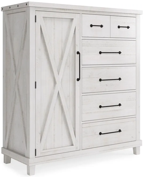 Yosemite Solid Wood Gentleman's Chest in Rustic White (2024)