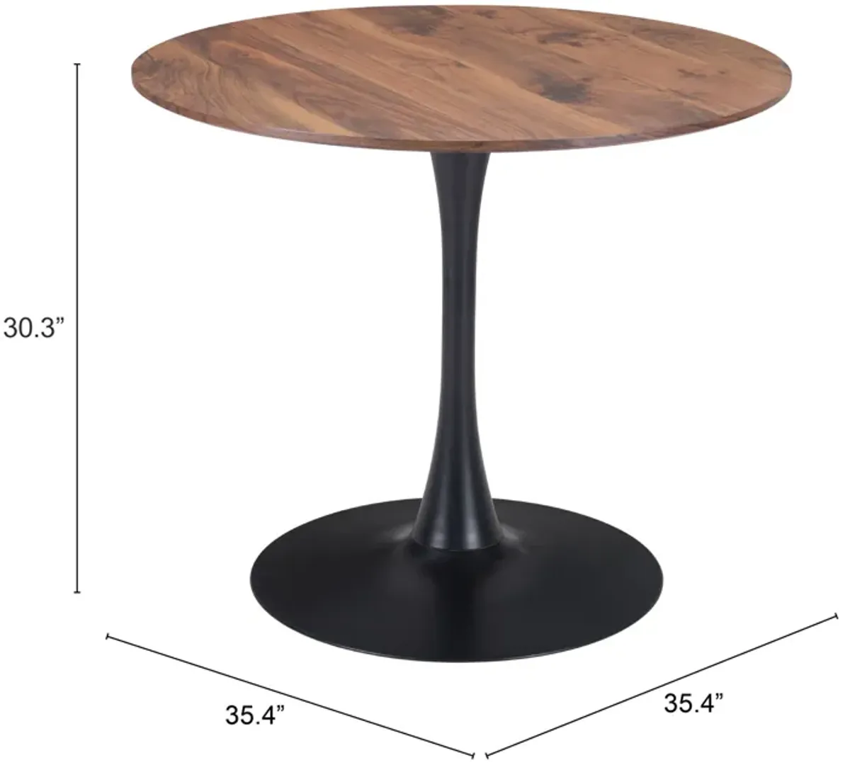 Opus Dining Table Brown & Black