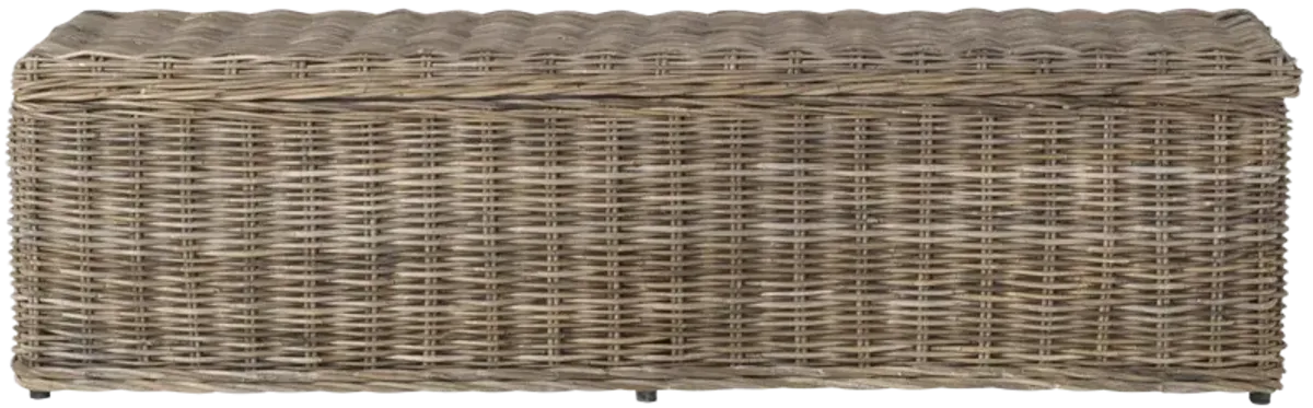 CAIUS WICKER BENCH WITH STORAGE 