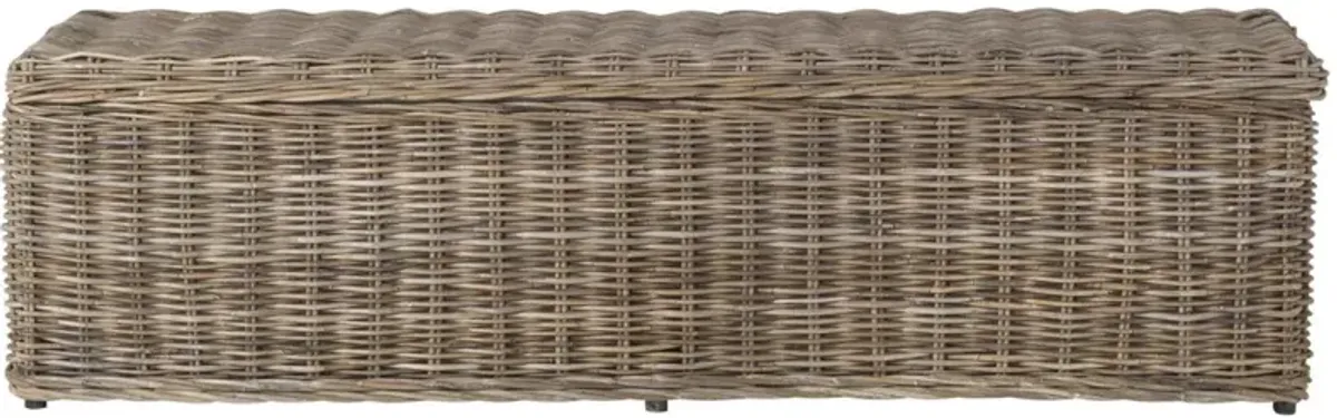 CAIUS WICKER BENCH WITH STORAGE 