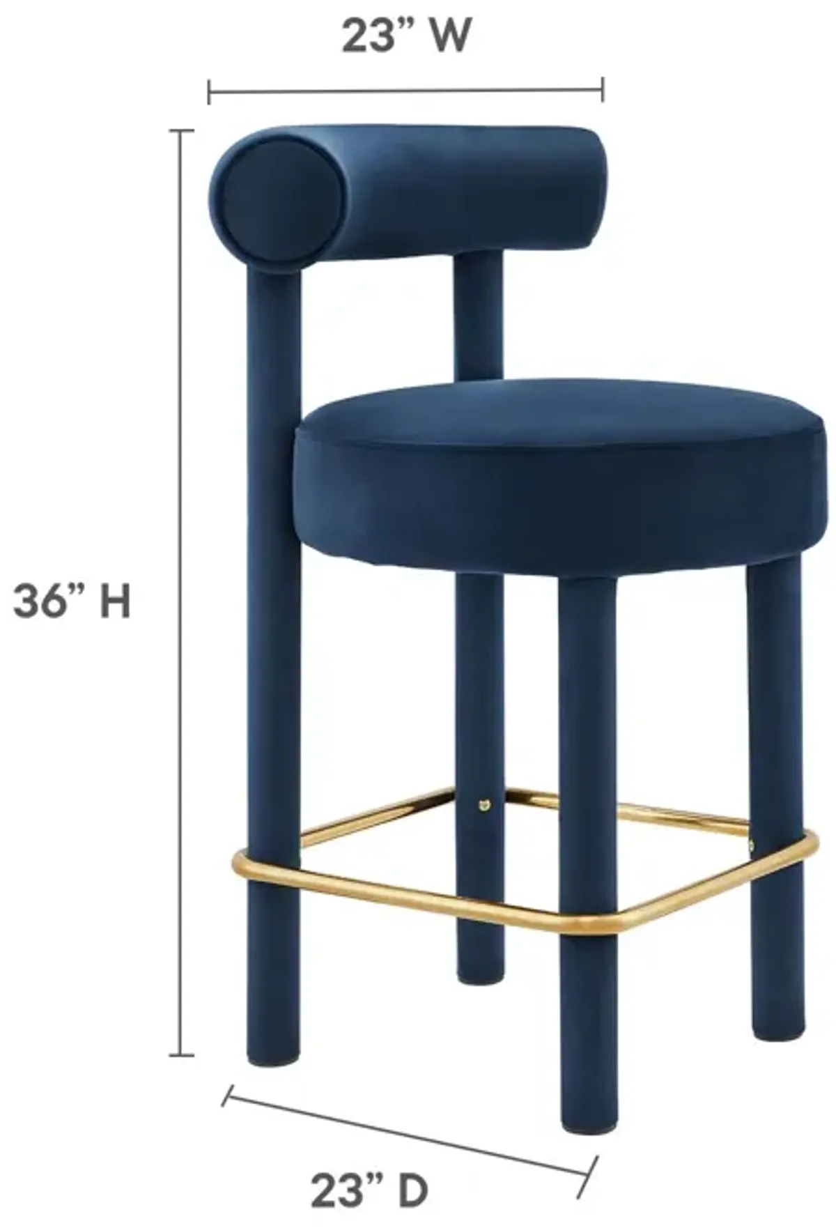 Toulouse Performance Velvet Counter Stool - Set of 2