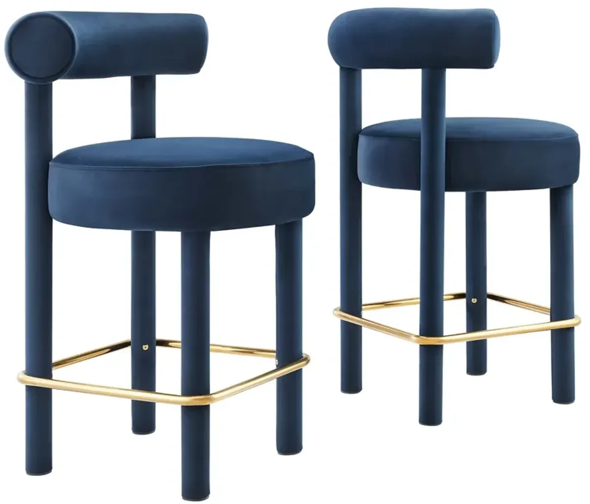 Toulouse Performance Velvet Counter Stool - Set of 2