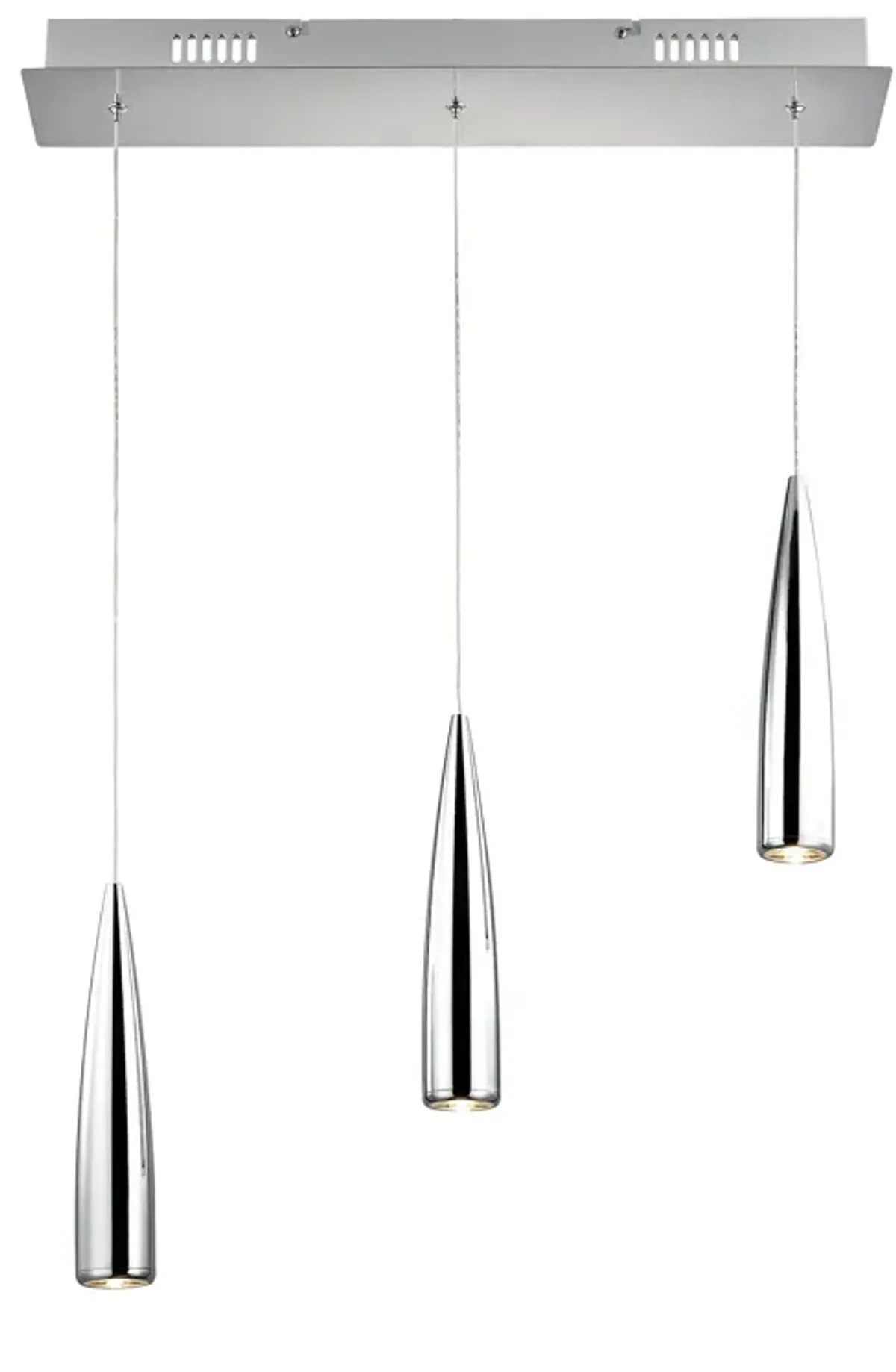 Century 5" Wide 3-Light Mini Pendant - Chrome