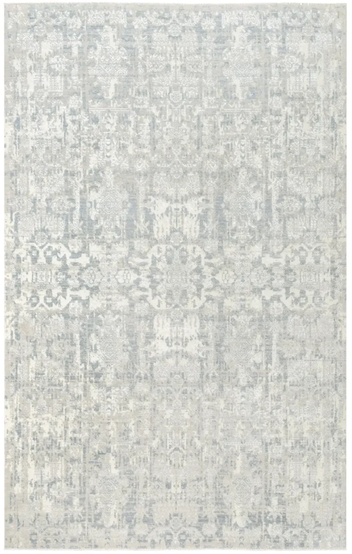 Couture Gray/White Classic/Updated NZ Wool/Tencel Blend 9'x12' Rectangle Rug