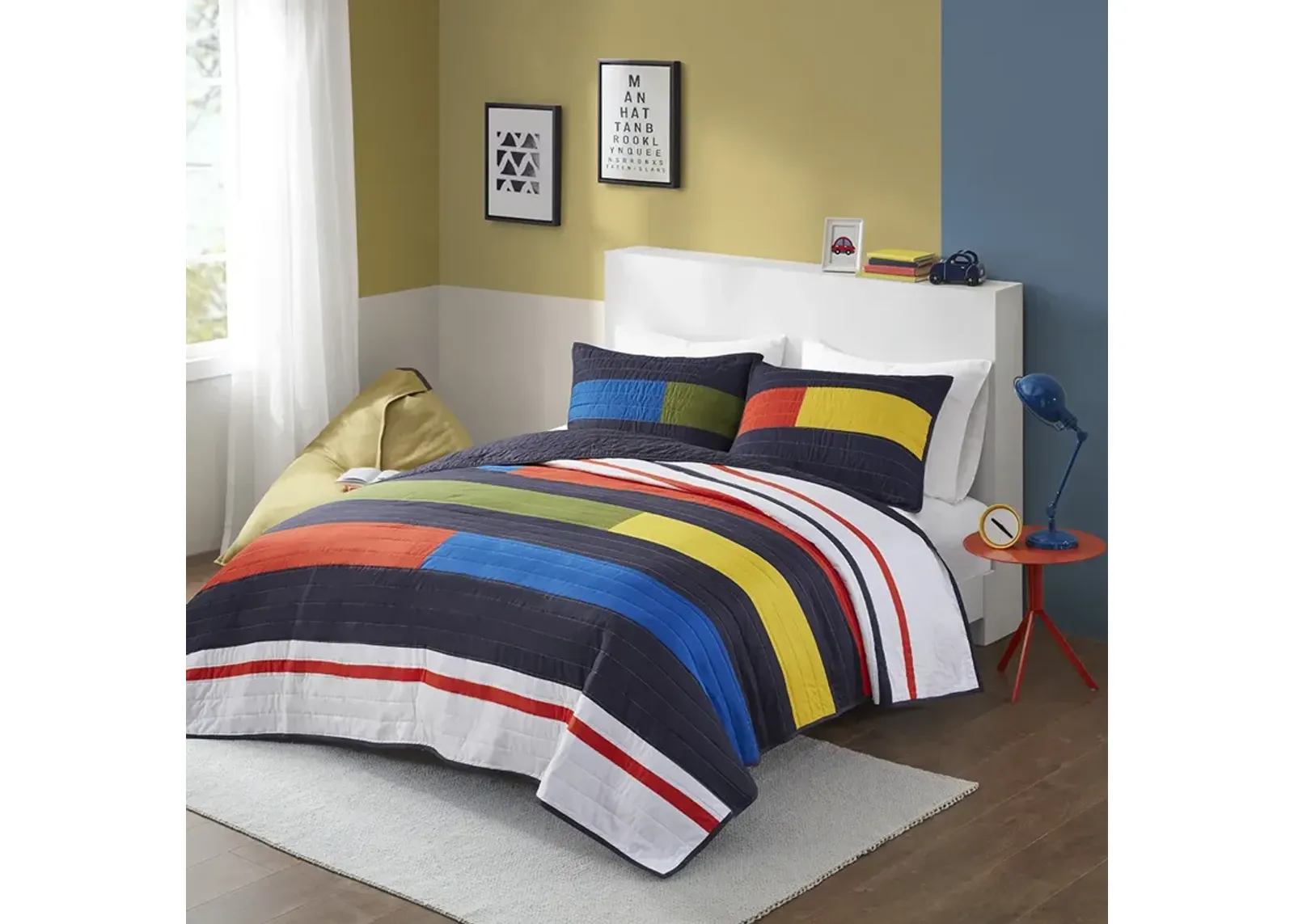 Urban Habitat Kids Morris Multi Stripe Printed Quilt Set