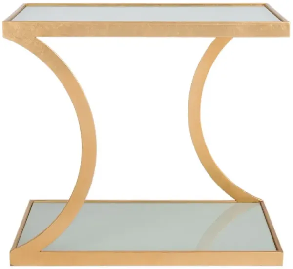 SULLIVAN GOLD LEAF ACCENT TABLE