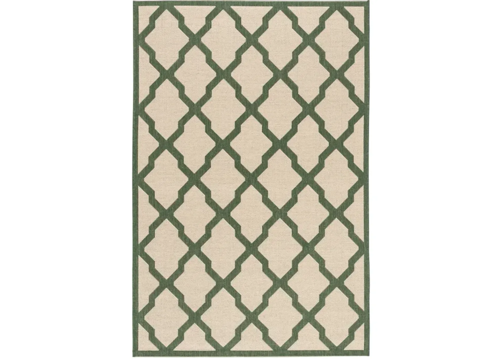 LINDEN 122 Collection LND122W-4 Cream / Green 4' X 6'