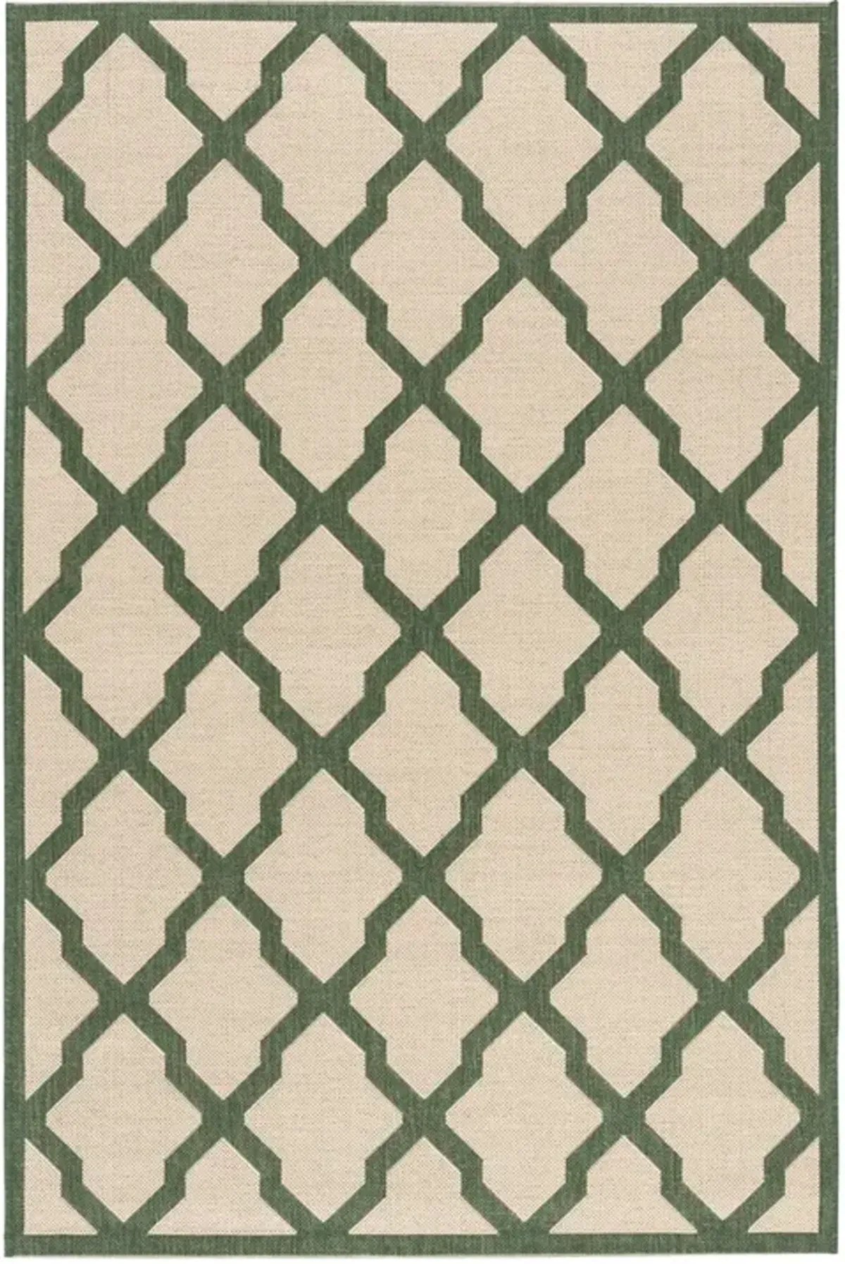 LINDEN 122 Collection LND122W-4 Cream / Green 4' X 6'