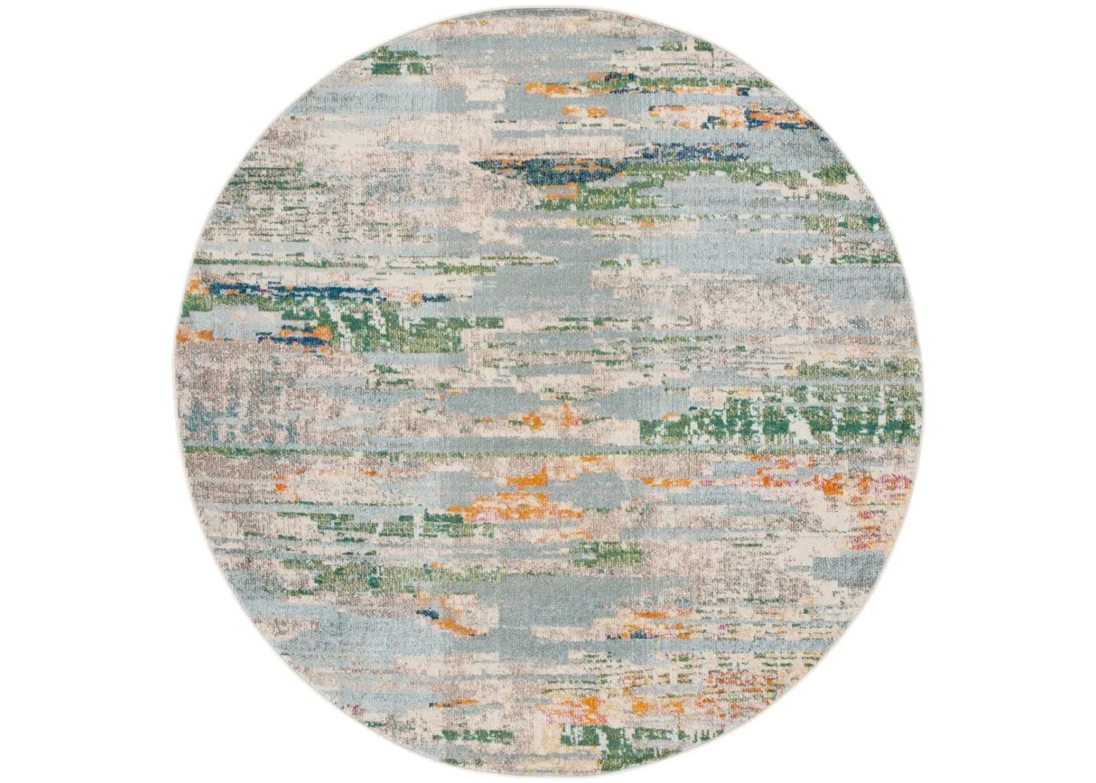 MADISON 419 GREEN  6'-7' x 6'-7' Round Round Rug