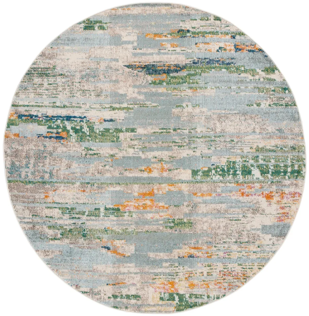 MADISON 419 GREEN  6'-7' x 6'-7' Round Round Rug