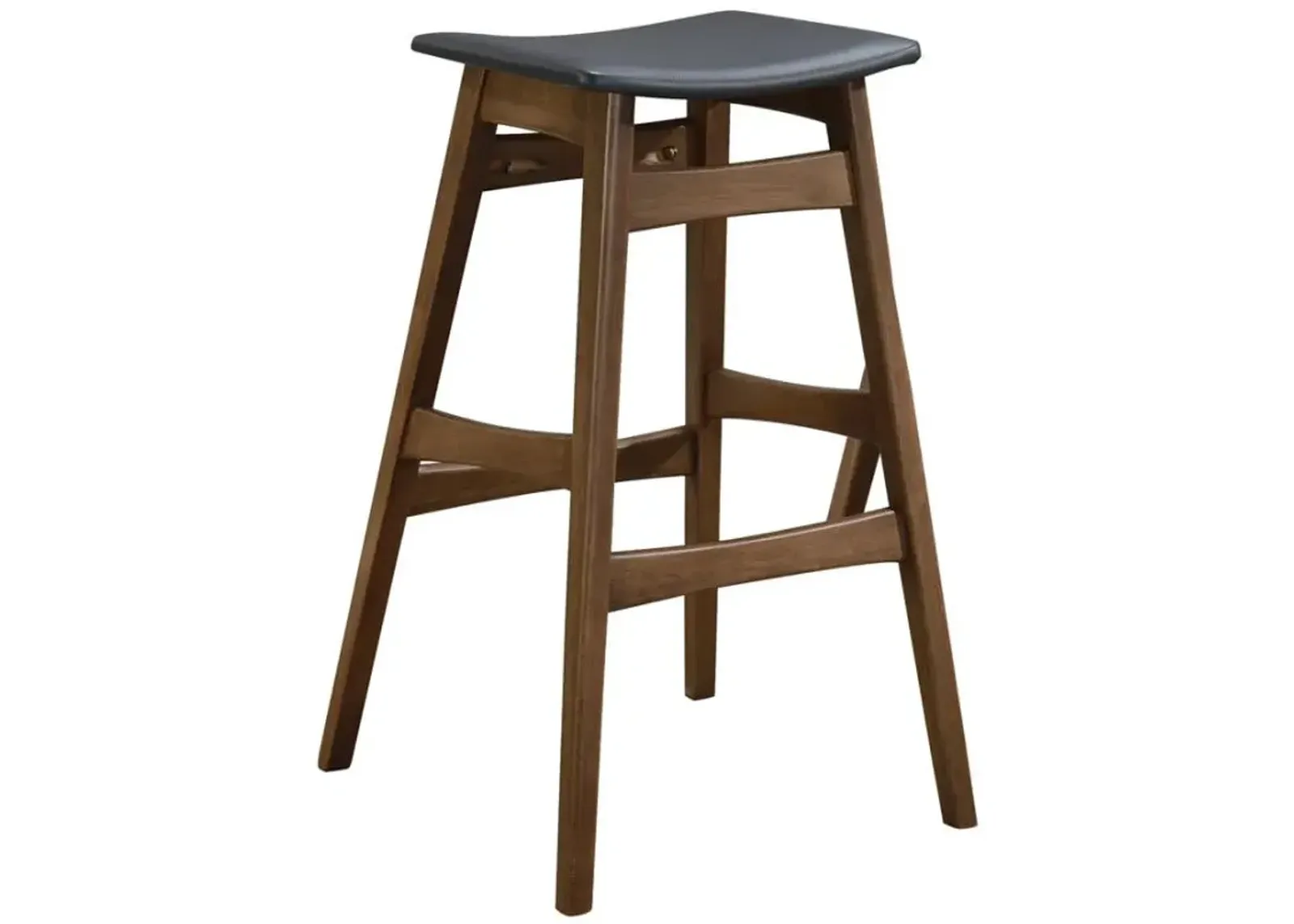 Finnick Tapered Legs Bar Stools Dark Grey and Walnut (Set of 2)