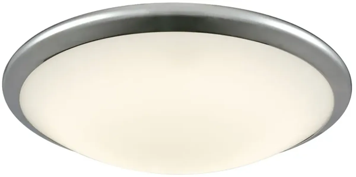 Clancy 15" Wide 1-Light Flush Mount - Chrome