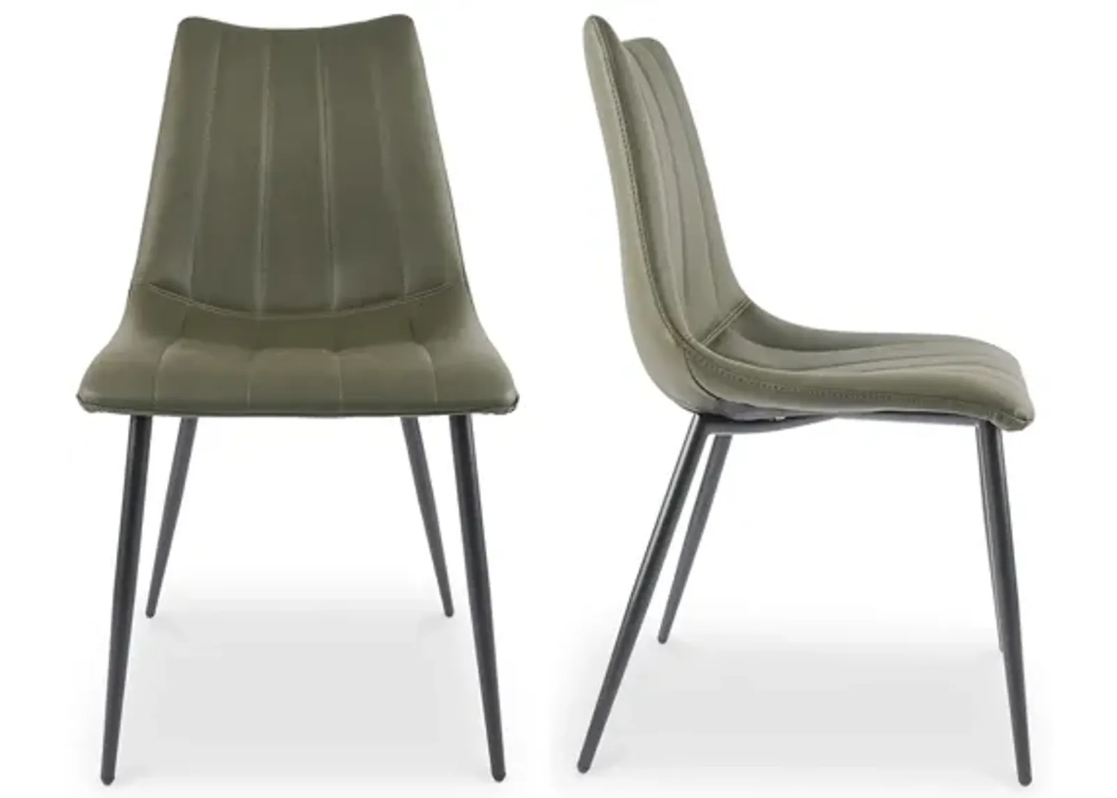 ALIBI DINING CHAIR DARK GREEN-SET OF TWO